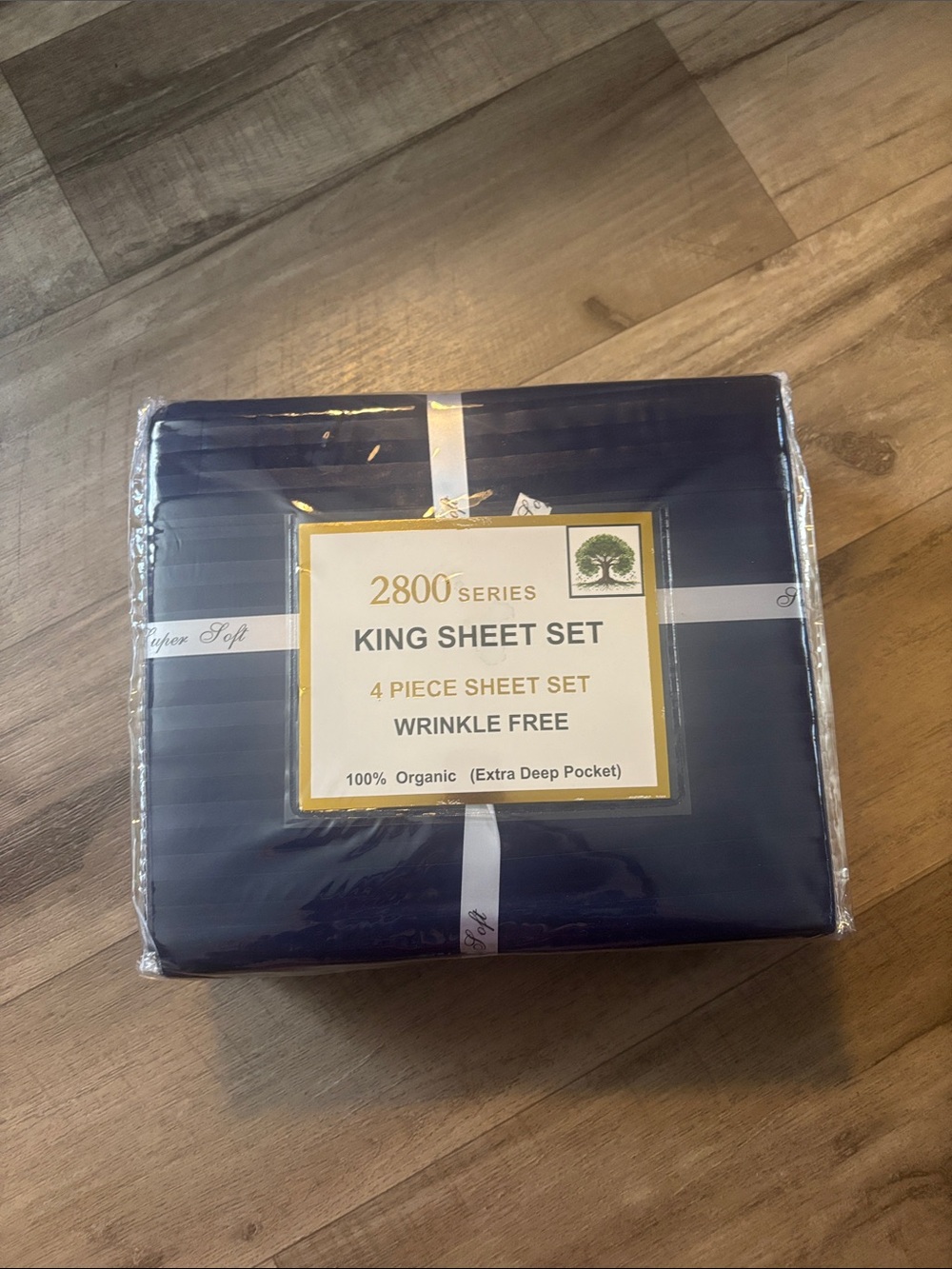 King Sheet Set - Navy Blue, 4-Piece Wrinkle Free